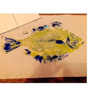 Flounder Fish Print